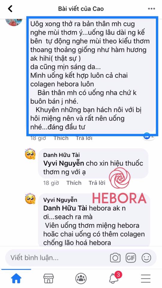 đánh giá viên uống hebora